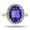 Image 1 : 4.77 ctw Tanzanite and 1.71 ctw Diamond 18K White Gold Ring