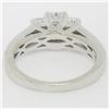 Image 4 : 14k White Gold 1.50 ctw 3 Radiant Diamond Engagement Ring w/ Round Accents Sz 5.