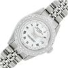 Image 3 : Rolex Stainless Steel White Roman And Gold Diamond Bezel Oyster Perpetual With B