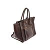 Image 3 : Prada Brown Nero Glace Calf Leather Double Tote Bag