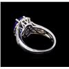Image 3 : 14KT White Gold 2.88 ctw Tanzanite and Diamond Ring
