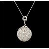 Image 1 : 14KT White Gold 2.75 ctw Diamond Pendant With Chain