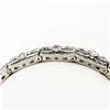 Image 6 : Antique Art Deco 14k White Gold 3.60 ctw Diamond & Emerald Filigree Line Bracele