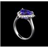 Image 4 : 14KT White Gold 2.78 ctw Tanzanite and Diamond Ring