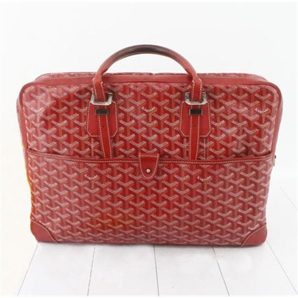 Goyard Red Goyardine Ambassade MM Briefcase