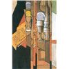 Image 1 : Juan Gris - Glasses, Newspaper And Wine Bottle