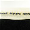 Image 7 : 14k Solid Yellow Gold 5.13 ctw Round Sapphire & Diamond Line Tennis Bracelet
