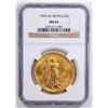 Image 1 : 1908 $20 No Motto Double Eagle Gold Coin NGC MS63