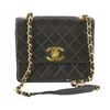 Image 1 : Chanel Black Quilted Lambskin Leather CC Square Medium Flap Shoulder Bag