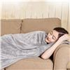 Image 4 : Heated Blanket, Throw-Soft Fleece Electric Blanket
