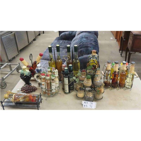 Decorative Display Bottles - Variety of Grouping, Carrier, Spices + Flavors