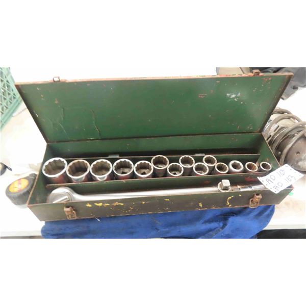 Wright USA 3/4" Socket Set, Ratchet, Storage Case, Extension Sockets up to 2" - 