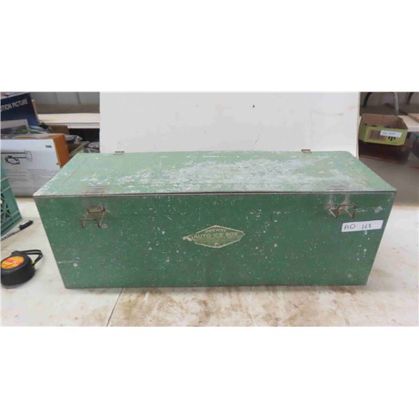 Vintage Cooler - Preway Auto Ice Box 10.5  x 10.5  x 30.5 