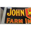 Image 2 : John Deere Metal Embossed Sign- Modern 13" x 42"
