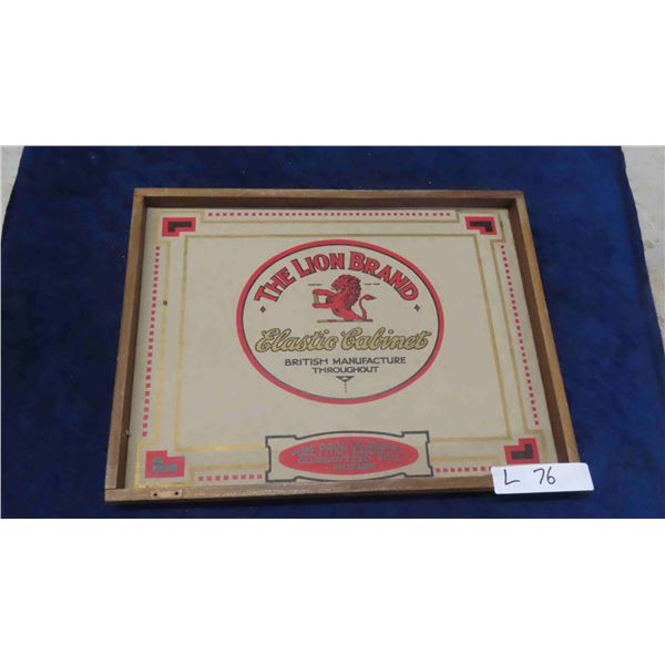 The Lion Brand Wooden Sign 12" x 16" - Vintage