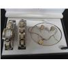 Image 2 : New Old Stock Ladies Bracelet Style Watch with Matching Necklace, Earrings, 