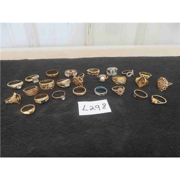 (25) Fashion Rings -Gold in Color