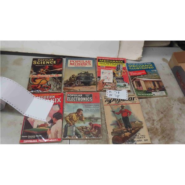 (7) Popular Science & Related Magazines ; 1930, 1950, 1927, 1966