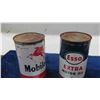 Image 5 : 2 Quart Cans Full of Product; Esso Extra & Mobil Oil