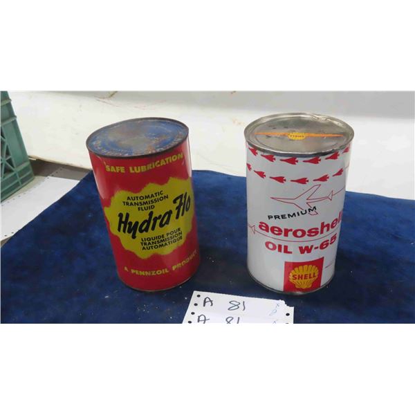 2 Quart Can Full of Product ; Shell AeroShell & Hydro Flo