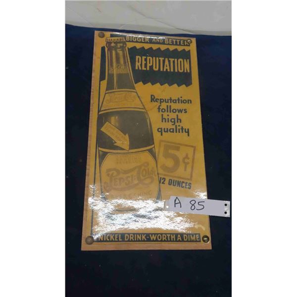 Laminated Paper Pepsi Advertising 5 cent