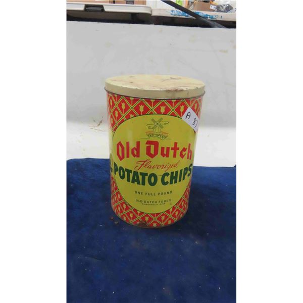 Old Dutch 1lb Potato Chip Tin