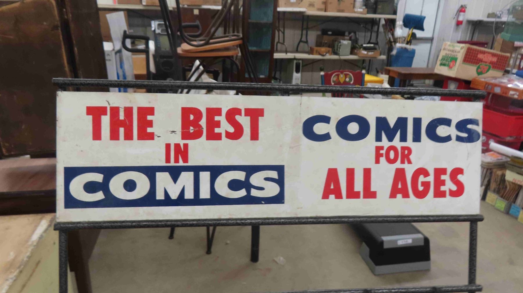 Comic Sale Rack Vintage Comic Magazine Rack - Self Standing 14