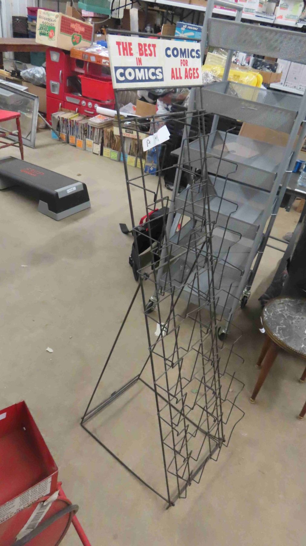Comic Sale Rack Vintage Comic Magazine Rack - Self Standing 14