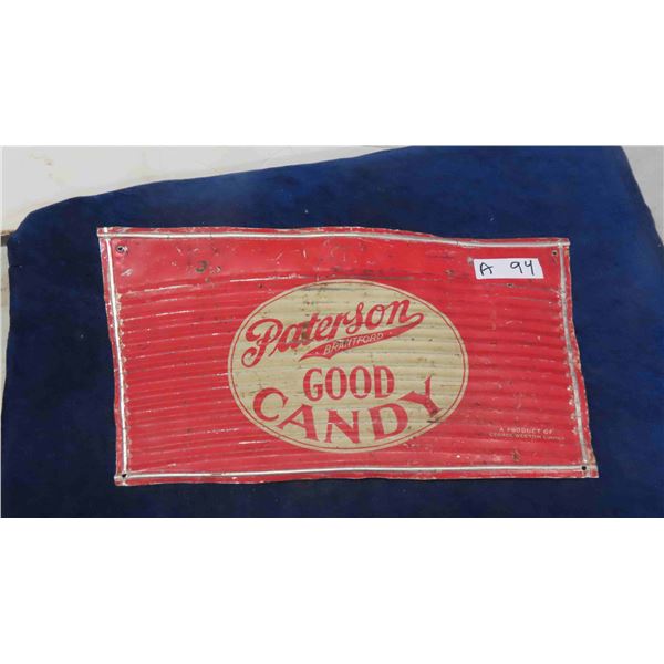 Paterson Good Candy Metal Sign 9.5" x 18"