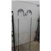 Image 4 : 2 Shepards Hook Plant Holders & Metal Trellis Pieces 19" x 62"