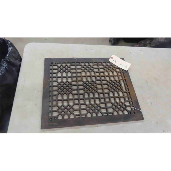 Cast Heater Grate - Vintage 16" x 20" 