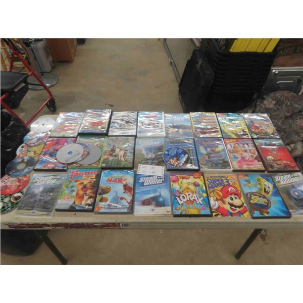 30 ++ DVDs ; Thomas + Friends, The Lorax, Dr. Dolittle, plus more