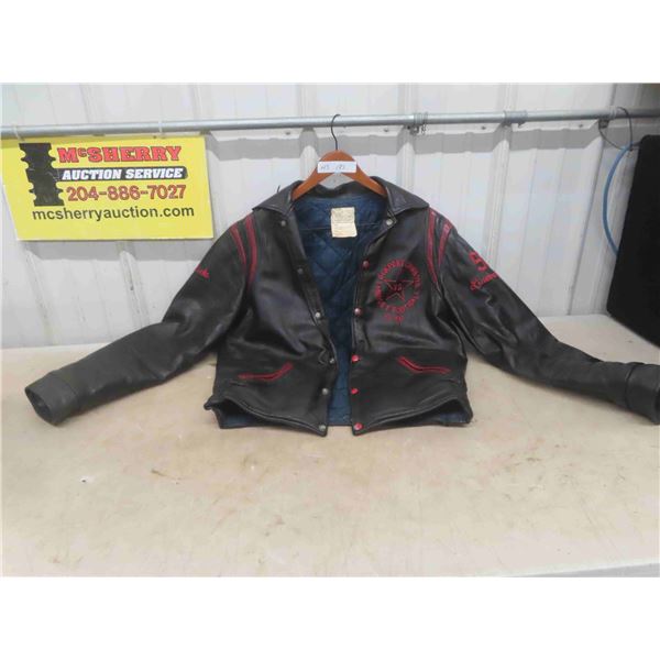 Leather Jacket Midget Football Lockport 1985 , Sz 42