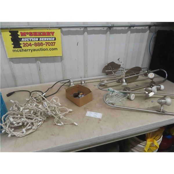 Track Lighting- 2 Lengths ; 39" with 5 Lights + 105" with 6 Lights and Flexible, 