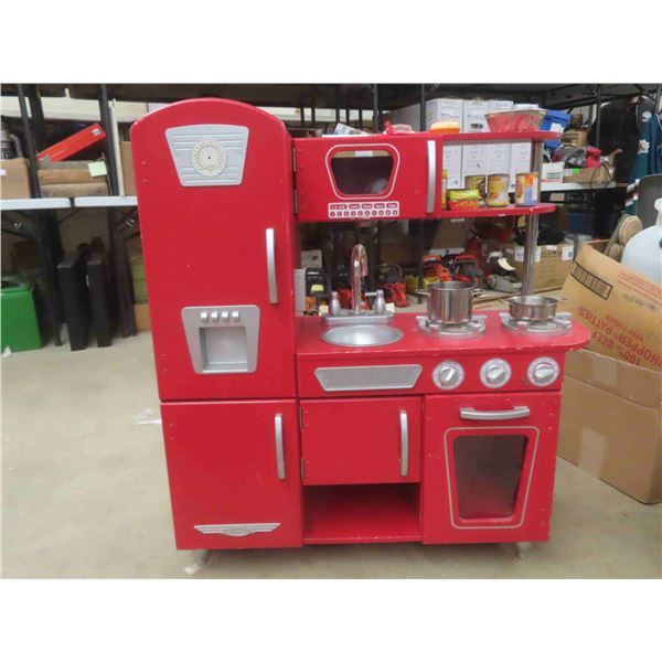 Kids Toy Kitchen 13  x 32  X 34  with Play Food, plus more