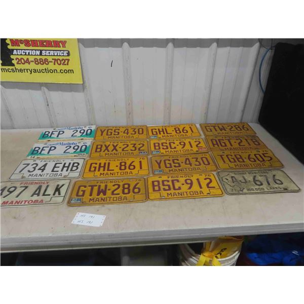 16 Manitoba License Plates