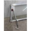 Image 5 : Rear Door Glass Aluminum Topper - Vintage Approx. 53" that tapers to 64" x 21"
