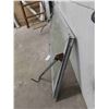 Image 7 : Rear Door Glass Aluminum Topper - Vintage Approx. 53" that tapers to 64" x 21"