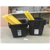 Image 1 : 7 Totes with Lids ; 27 Gal + 102 L
