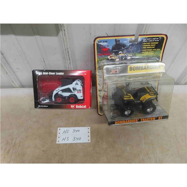 Die Cast S185 Skid-Steer Loader & Bombardier Traxter XT 