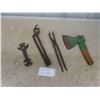 Image 1 : Vintage Tools; Axe, Tongs, plus more