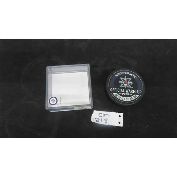 Winnipeg Jets Official Warm Up Used Puck