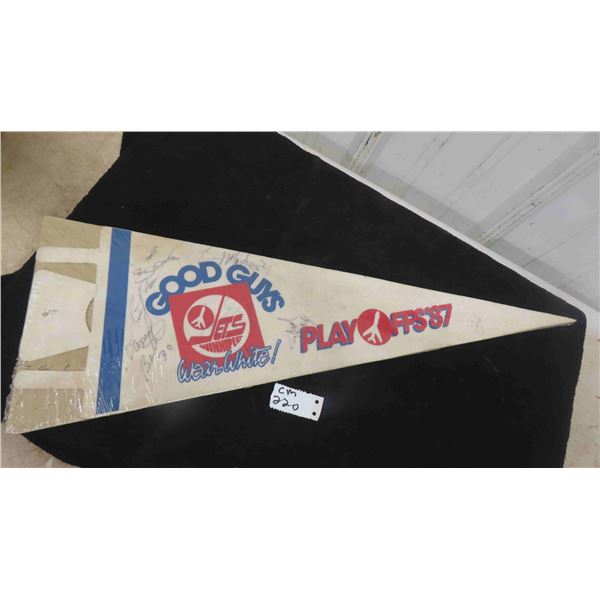 Autographed Winnipeg Jets Pennant