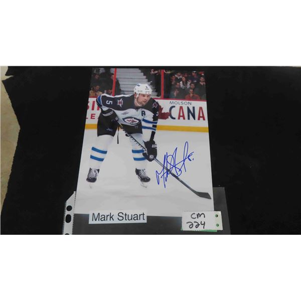 Autographed Mark Stuart Winnipeg Jets 8" x 10" 