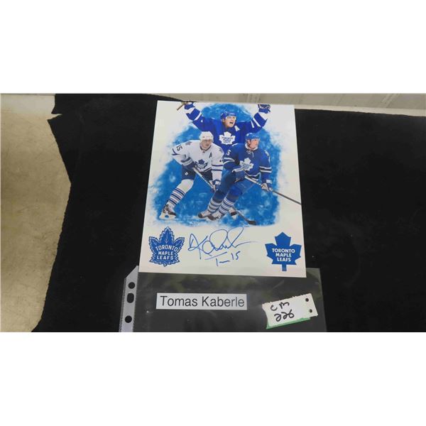 Autographed Tomas Kaberke Toronto Maple Leafs 8"x 10"