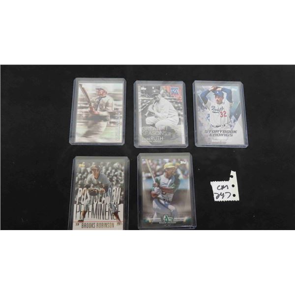 5 Assorted Baseball Cards