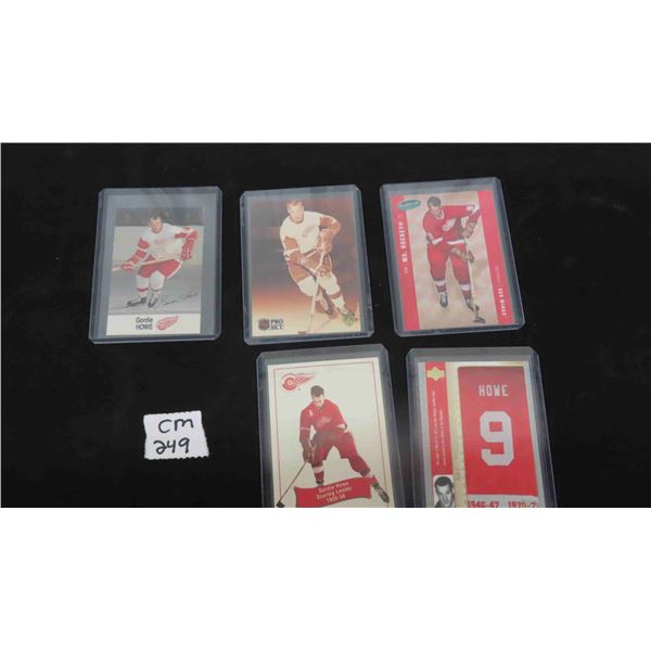 5 Gordie Howe Hockey Cards