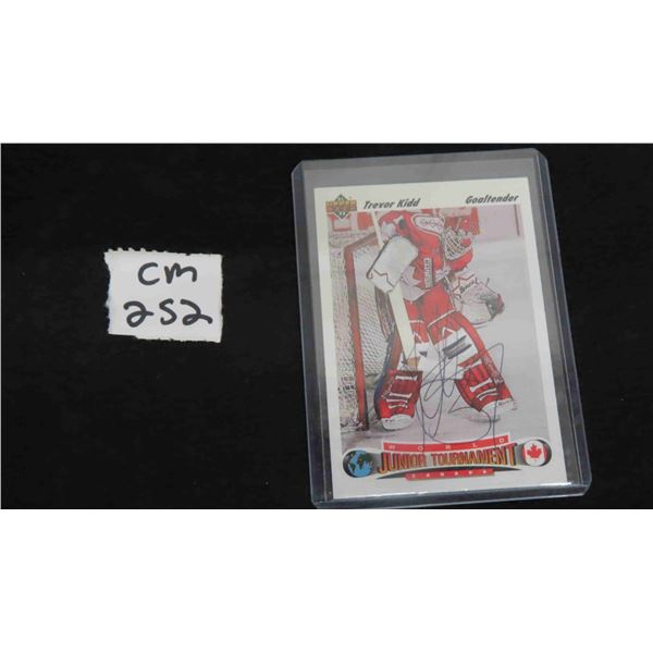 Autographed Trevor Kidd Hockey Card