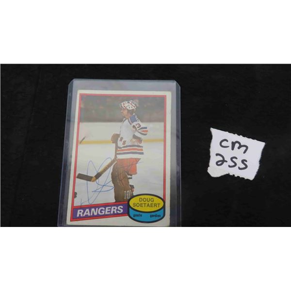 Autographed Doug Soetaert New York Rangers Card