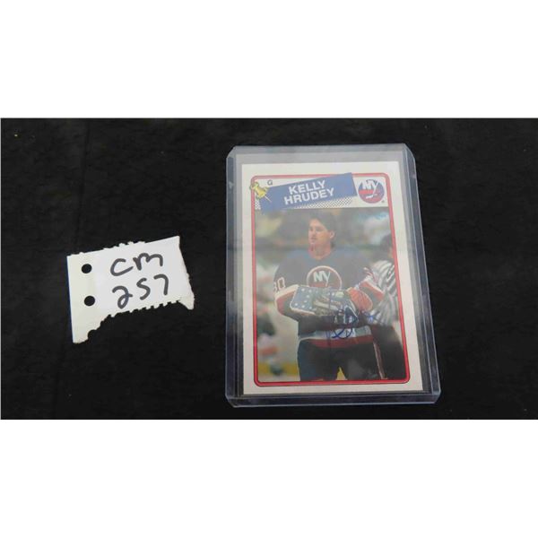 Autographed Kelly Hrudey New York Islanders Card